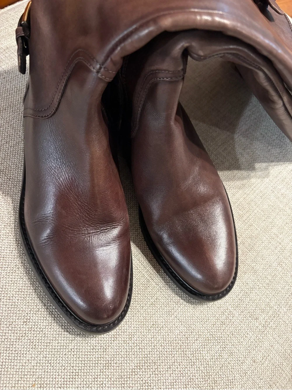 Sesto Meucci Women’s Brown Leather Riding Boots 6.5 M Made in Italy